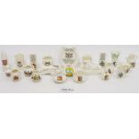 Large collection of crested china, predominately: W.H. Goss, including: miniature vases, cupd, tygs,