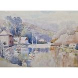Barbara Dangar (20th century)  Three watercolours on paper  Each painted with a river landscape,