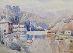 Barbara Dangar (20th century)  Three watercolours on paper  Each painted with a river landscape,