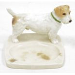 Royal Worcester 'Sealyham Terrier' ashtray modelled by Doris Lindner, printed puce date code for