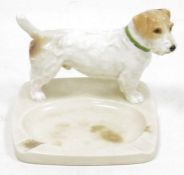Royal Worcester 'Sealyham Terrier' ashtray modelled by Doris Lindner, printed puce date code for