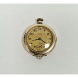 Elgin gold plated watch, the circular dial having Arabic numerals denoting hours, seconds subsidiary
