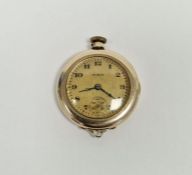 Elgin gold plated watch, the circular dial having Arabic numerals denoting hours, seconds subsidiary