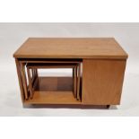 McIntosh teak Tristor Range metamorphic coffee table, c.1970's, the swivel turnover top above drop-