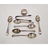 Set of six Edwardian silver teaspoons, Old English pattern, Sheffield 1903, a Victorian silver