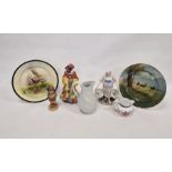 Royal Doulton "The Parson's Daughter" HN564, two Royal Doulton plates, Spode Melrose jug,