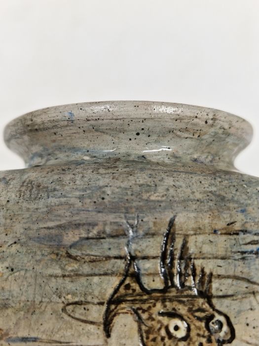 Martin Brothers stoneware aquatic vase of tapering square shouldered form, dated 1905, incised - Image 54 of 56