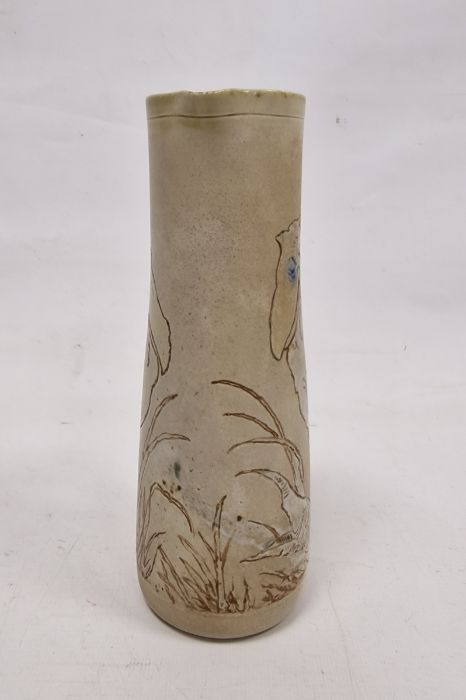 Martin Brothers stoneware tapering cylindrical jug, dated 1898, incised Martin Bros/London & - Image 4 of 46