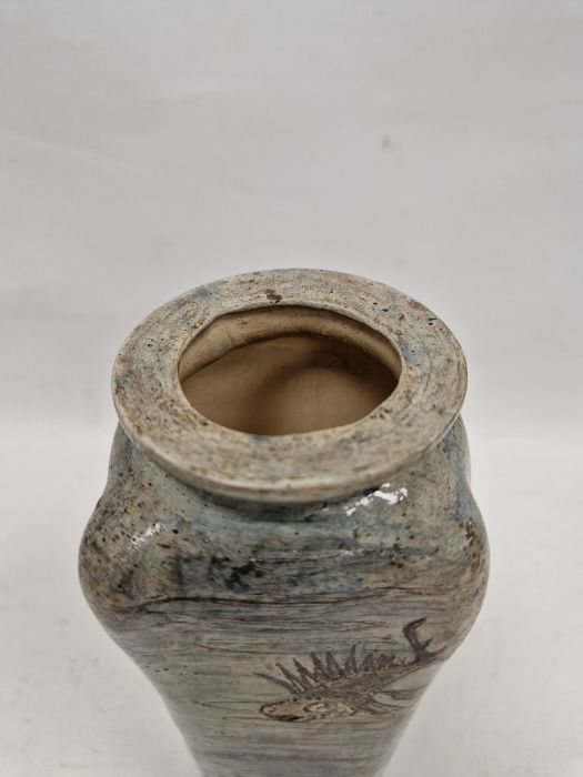Martin Brothers stoneware aquatic vase of tapering square shouldered form, dated 1905, incised - Image 9 of 56