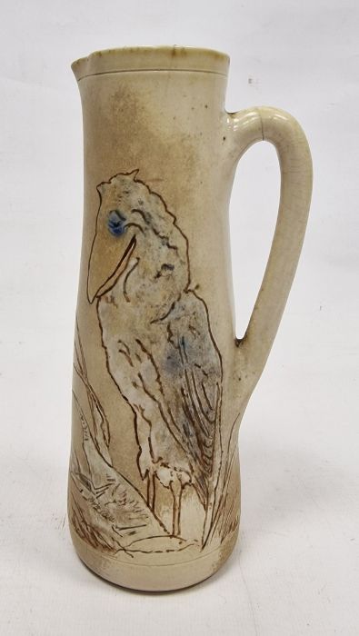 Martin Brothers stoneware tapering cylindrical jug, dated 1898, incised Martin Bros/London &