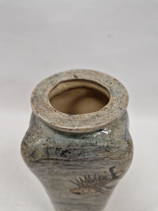 Martin Brothers stoneware aquatic vase of tapering square shouldered form, dated 1905, incised - Image 10 of 56