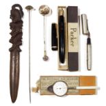 Parker fountain pen with 14K gold nib, boxed, 'The Universal Map Measurer', a Japanese satsuma