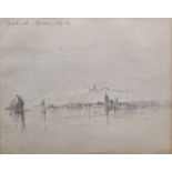 Sir James Peile (1833-1906) Pencil and wash on paper  “Oestrich-Rhine”, titled in pencil and