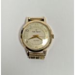 1960's 9ct gold cased gentleman's Smiths Imperial 19 jewel manual wind wristwatch, the circular dial