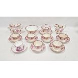 Quantity of pink lustreware china