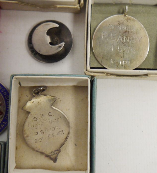 Collection of silver, silver gilt and enamel cycling medals, 1940's/50's and later (1 box) - Image 6 of 6