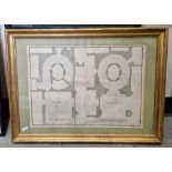 Collection of six framed and glazed prints and engravings including two Italian architectural