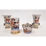 Group of early-mid 19th Century Mason's Patent Ironstone imari pattern vases and a pot-pourri,