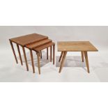 Mid century teak nest of three tables by E.W. Bach for Mobelfabrikken Toften, Denmark. H. 49.5cm x