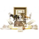 Assorted ceramics, silver and collectables, including three late 19th century Continental