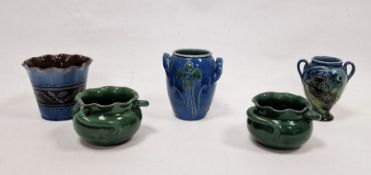 Group of C H Brannam Art Pottery small vases, early 20th century, incised C.H. Brannam Barum