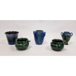 Group of C H Brannam Art Pottery small vases, early 20th century, incised C.H. Brannam Barum