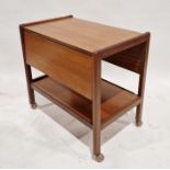 Mid century teak drop leaf tea trolley