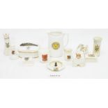 Large collection of crested china, including W.H. Goss, A&S Arcadian, Grafton, and others,