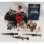 Action Man Transport Command Bike with sidecar, Palitoy Action man with weapons, Star Wars Return of