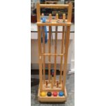 Childrens painted croquet set