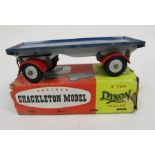 A Shackleton model 8 ton Dyson trailer, in blue with red mudguards, boxed