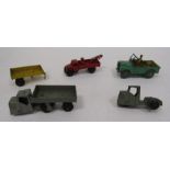 Dinky Toys diecast model cars to include 340 land rover, 2x 33W Mechanical Horse and Open Wagon -