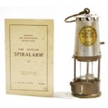 Eccles Protector Lamp and Lighting Company Limited type 6RS miner's lamp, brass-mounted, with gilt