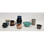 Group of early 20th century Art Pottery, including: a Ewenny jug incised with leafy branches, a