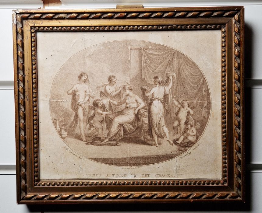 After Bartolozzi by John Boydell Stipple engraving  "Venus Attired by the Graces", 17cm x 21cm - Image 5 of 6