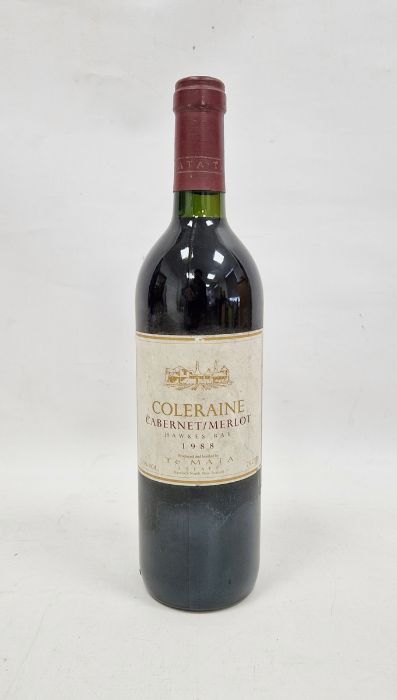 1988 Te Mara Estate Coleraine Cabernet/Merlot.  Level: low neck