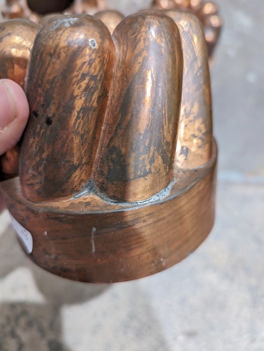 Collection of late 19th/early 20th century copper jelly moulds including three marked for Colley - Image 40 of 46