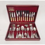 Arthur Price continental cutlery canteen containing a selection of various silver-plate and other