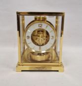 Jaeger-LeCoultre 'Atmos' mantel clock in five-glass gilt brass case, engraved 'A token of sincere