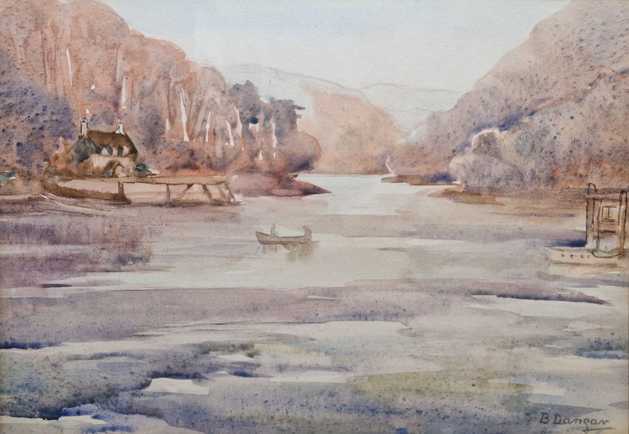 Barbara Dangar (20th century)  Three watercolours on paper  Each painted with a river landscape, - Image 5 of 13