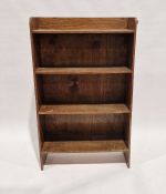 Oak open four-tier bookcase, 136cm x 83cm x 28cm
