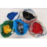Large quantity of Lego blocks to include colour coded bags of assorted blocks and parts from sets