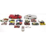 Playworn diecast model cars to include Burago Mercedes 300 SL, Sun Star Jaguar XK140, Corgi Jaguar