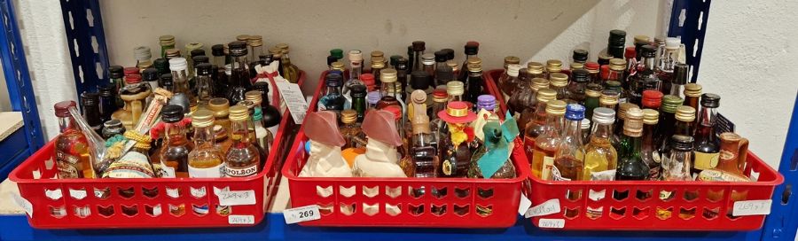 Quantity of miniature spirits, liqueurs and fortified wines including Napoleon brandy novelty