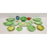 Collection of Carltonware and Crown Devon salad moulded plates and dishes, printed and impressed