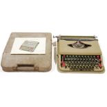 Mid century Italian 'Antares Parva' portable typewriter in case