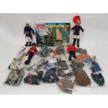 Four Action men together with Palitoy Action Man Special Operations Tent in box and a large quantity