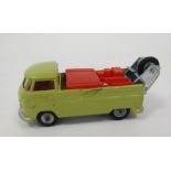 Corgi Toys boxed diecast model No. 490 V.W Breakdown truck in avocado finish with a red interior and