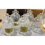 Seven glass demijohns (7)