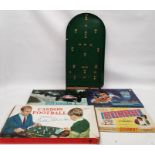 Casdon football by Casdon luxury toy No.150 and a bagatelle, and 3 board games (5)